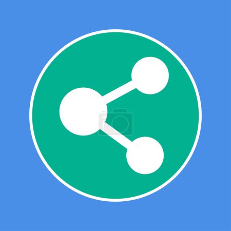 green symbol of sharing icon