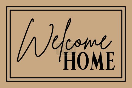 welcome home themed doormat design