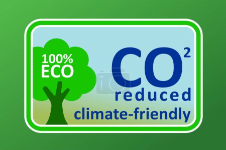 CO2 neutral verde clima amigable sello emisiones de carbono atmósfera contaminación industrial ecológico aislado signo.