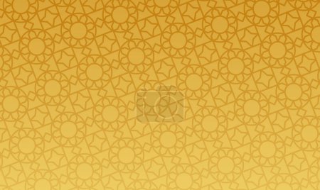 Seamless golden arabesque pattern featuring intricate geometric shapes for elegant and traditional designs.