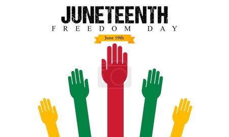 Juneteenth Freedom Day. African-American Independence Day Celebration on June 19.