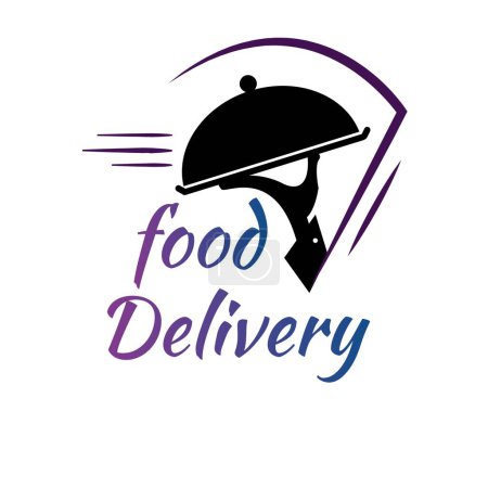 Illustration concept of hand food delivery and food serving place