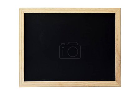Photo for Blank wooden chalkboard isolated on white background. - Royalty Free Image