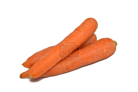 Photo for Fresh raw carrots isolated on white background - Royalty Free Image