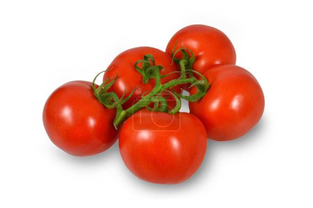 Téléchargez les photos : Tomates fraîches mûres isolées sur fond blanc - en image libre de droit