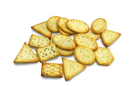 Photo for Mini crackers isolated on white background - Royalty Free Image