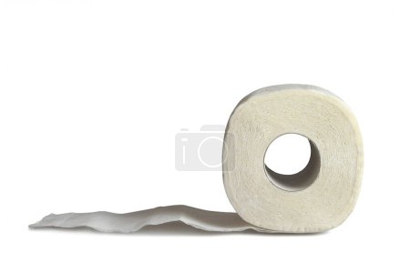 Foto de Rollo de papel higiénico aislado sobre fondo blanco - Imagen libre de derechos