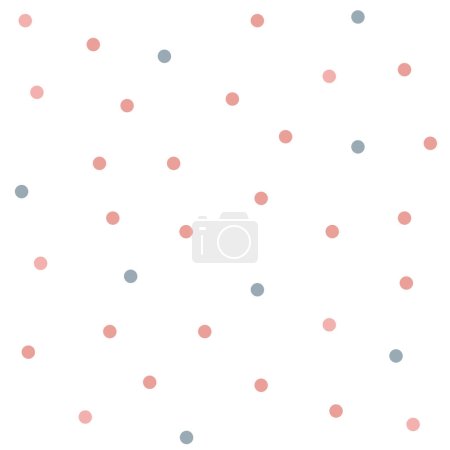 Photo for Cute fairy tale seamless pattern. Funny hand drawn doodle repeatable pattern with colorful polka dots, circles. Baby shower, nursery background - Royalty Free Image
