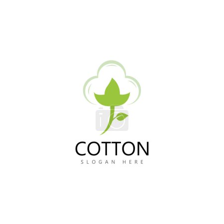 Illustration for Cotton flower vector icon logo design - Royalty Free Image