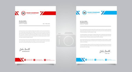 Photo for Business Letterhead template with modern abstract design vector Illustration EPS 10 - Royalty Free Image