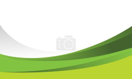 Photo for Abstract green leaves wave banner background. vector - Royalty Free Image