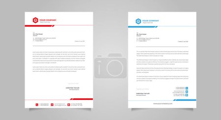 Téléchargez les photos : Modèle de conception de papier à en-tête de lettre d'affaires moderne - en image libre de droit