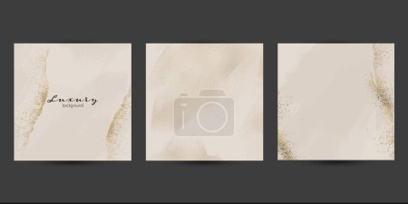 Photo for Light gold and beige square luxury vector background for Christmas, new years eve and winter holiday. abstract simple aesthetic Instagram social media post template. - Royalty Free Image