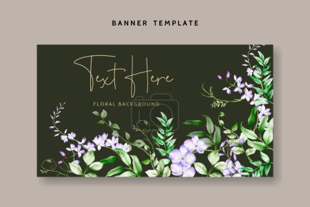 Téléchargez les illustrations : Modèle élégant de fond floral avec fleur violette - en licence libre de droit