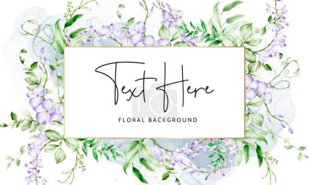 Téléchargez les illustrations : Modèle élégant de fond floral avec fleur violette - en licence libre de droit