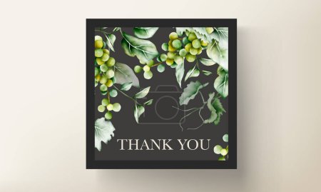 Ilustración de Juego de tarjetas de invitación de boda con un limón y flores - Imagen libre de derechos