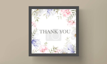 Téléchargez les illustrations : Belle carte d'invitation de mariage avec élégant vintage floral - en licence libre de droit