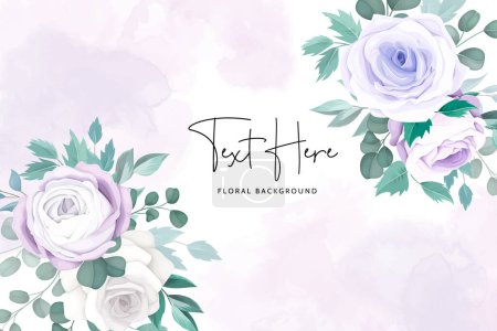 Illustration for Beautiful hand drawing floral background design - Royalty Free Image
