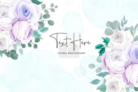 Illustration for Beautiful hand drawing floral background design - Royalty Free Image