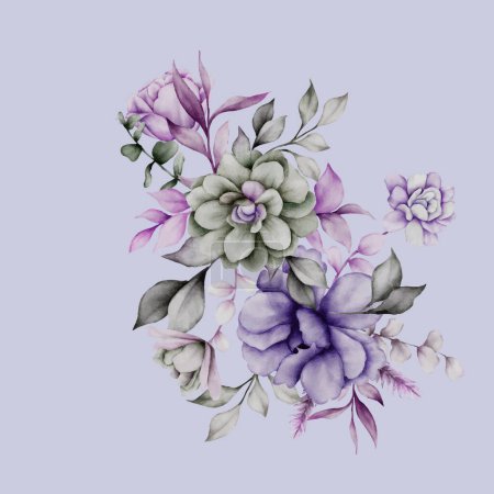 Illustration for Hand drawing floral bouquet - Royalty Free Image