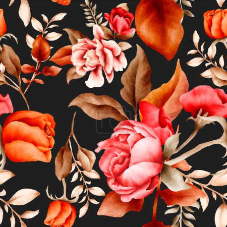 Illustration for Botanical floral seamless pattern - Royalty Free Image