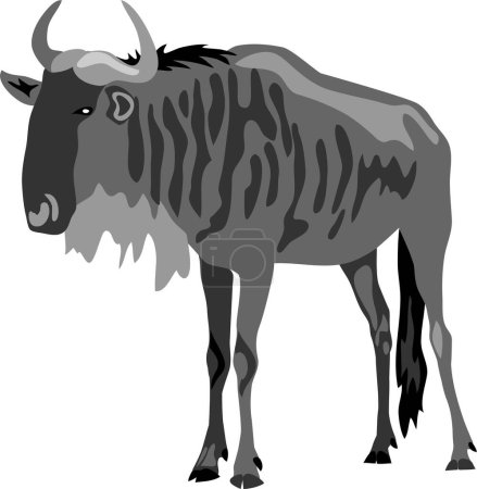 Illustration for Blue Wildebeest - vector illustration - Royalty Free Image