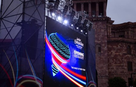 Téléchargez les photos : Affiche pour l'Eurovision Junior en Arménie - en image libre de droit