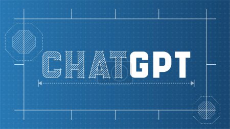 Téléchargez les photos : ChatGPT Banner Background. Schéma directeur Typographie de style pour la technologie IA. - en image libre de droit