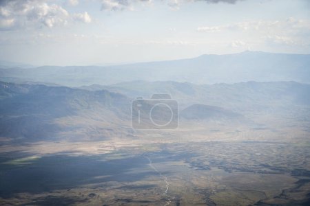 Desert like dry mountainous landscape of Armenian highlands, Mount Ararat in Turkey.