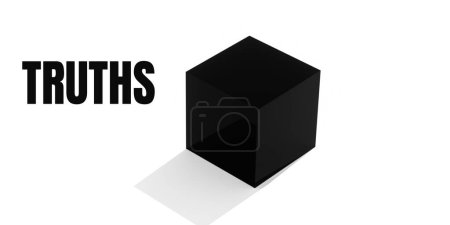 Téléchargez les photos : Boîte noire et concept de vérités - en image libre de droit