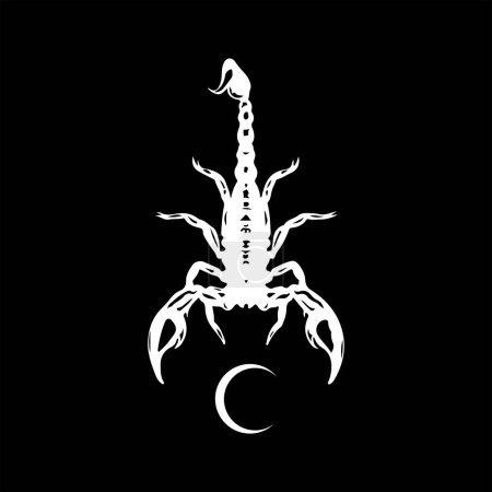Téléchargez les illustrations : Scorpion silhouette vectoriel illustration concept - en licence libre de droit