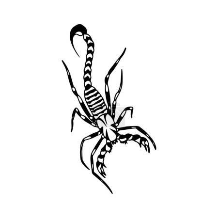 Illustration for Vector illustration of a black scorpion - Royalty Free Image