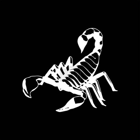 Téléchargez les illustrations : Scorpion silhouette vectoriel illustration concept - en licence libre de droit