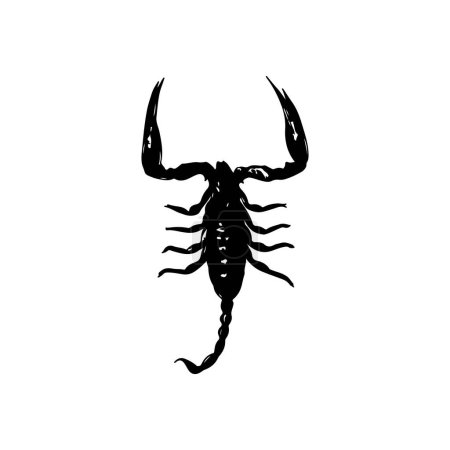 Illustration for Black scorpion silhouette vector illustration - Royalty Free Image