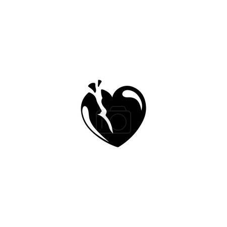 Illustration for Vector illustration of a broken heart - Royalty Free Image