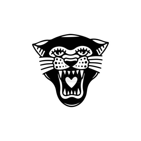 Illustration for Vector illustration of panther head - Royalty Free Image