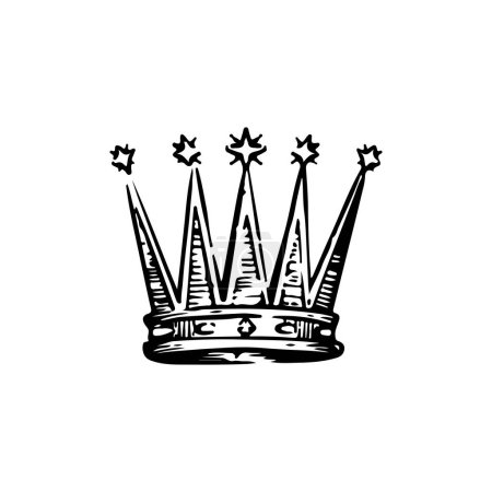 Téléchargez les illustrations : Crown illustration vector with concept - en licence libre de droit