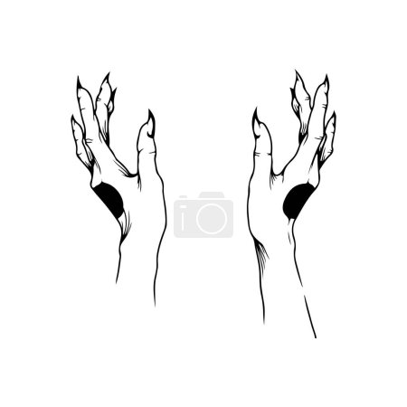 Illustration for Two hands vector with concept - Royalty Free Image
