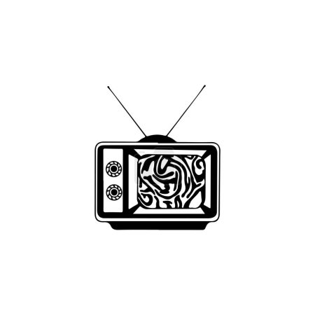  television illustration vector with concept