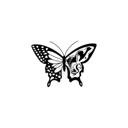Téléchargez les illustrations : Butterfly vector illustration with concept - en licence libre de droit