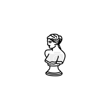 Ilustración de Female greek statue vector illustration - Imagen libre de derechos