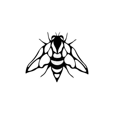Téléchargez les illustrations : Illustration vectorielle d'un insecte abeille - en licence libre de droit