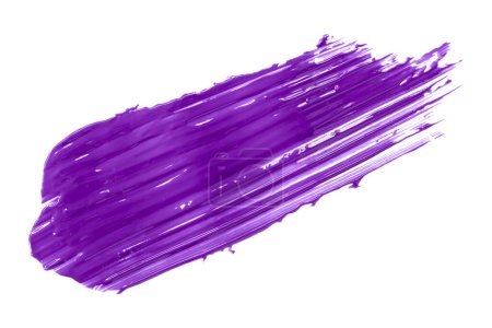 Glossy purple brush isolated on white background. Purple watercolor.