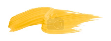 Photo for Yellow brush isolated on white background. Watercolor - Royalty Free Image
