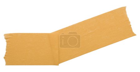 Foto de Naranja arrugado desgarrado cinta aislada sobre fondo blanco. - Imagen libre de derechos