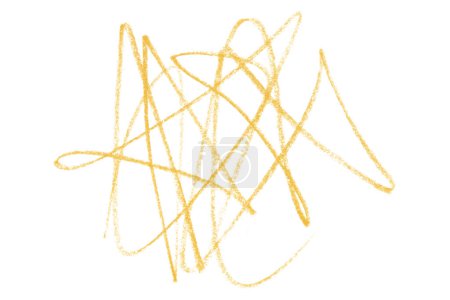 Téléchargez les photos : Coups de crayon jaune isolés sur fond blanc. - en image libre de droit