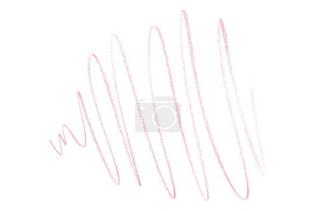Téléchargez les photos : Coups de crayon rose isolés sur fond blanc. - en image libre de droit