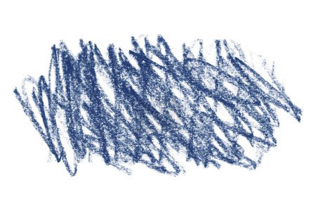 Téléchargez les photos : Traits de crayon bleu isolés sur fond blanc - en image libre de droit