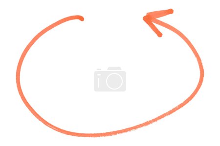 Téléchargez les photos : Flèches orange isolées sur fond blanc - en image libre de droit