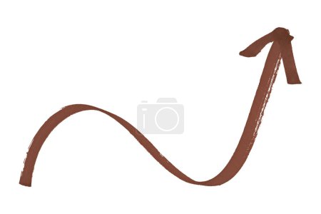 Téléchargez les photos : Flèches brunes isolées sur fond blanc - en image libre de droit